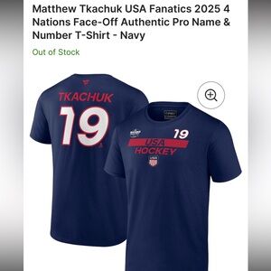 USA hockey tkachuk shirt